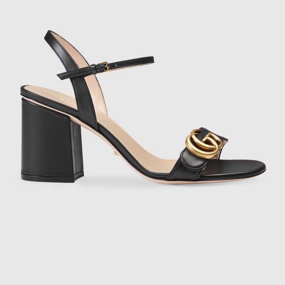 Gucci leather mid-heel sandal ❤️